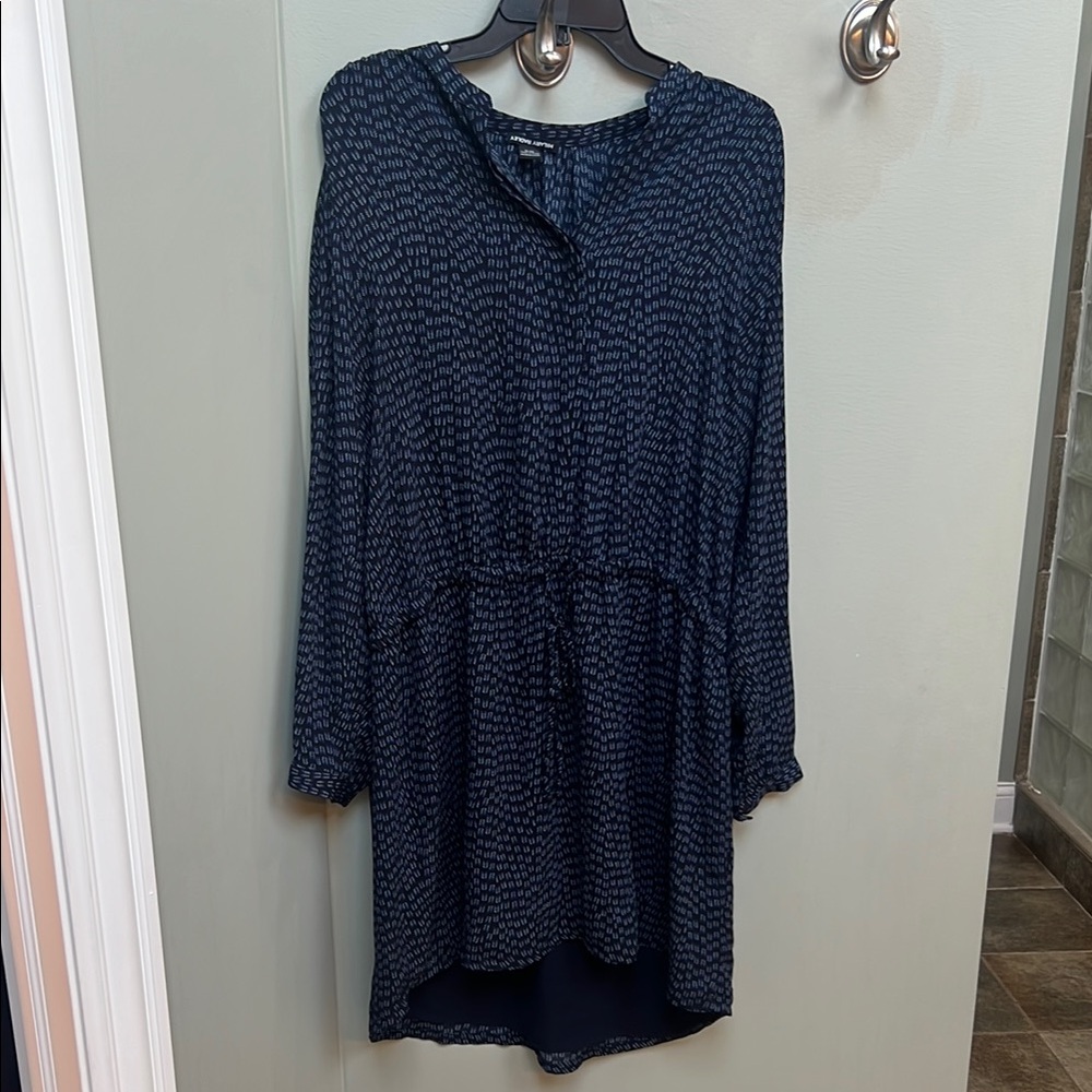 Hilary Radley Blue and White Bishop Sleeve Sundress